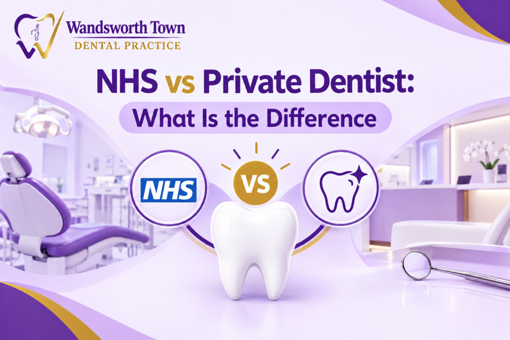 NHS vs private dentist differences in Wandsworth