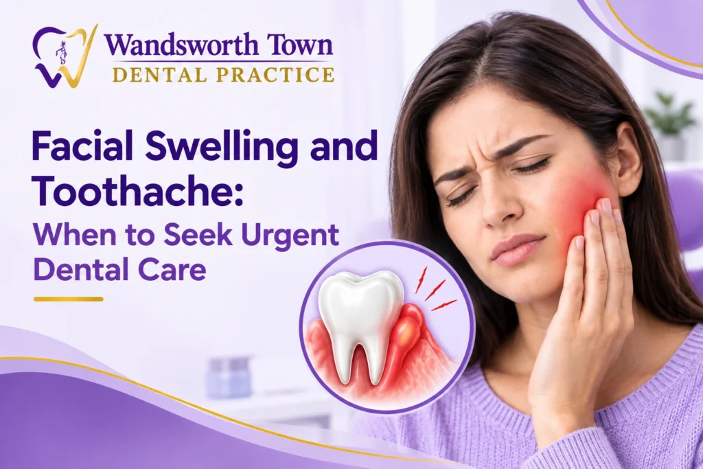 Urgent dental treatment for facial swelling and toothache