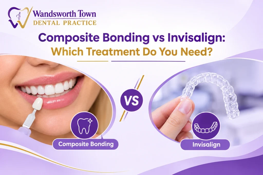 Composite bonding vs Invisalign treatment in Wandsworth