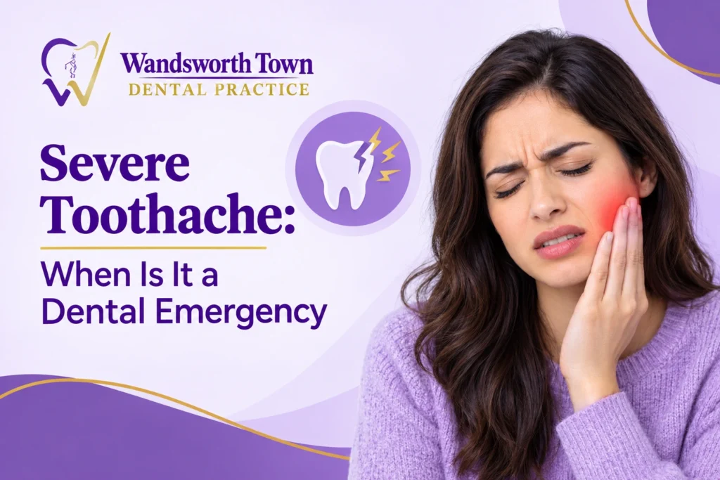 Severe toothache warning signs and emergency dental care in Wandsworth.
